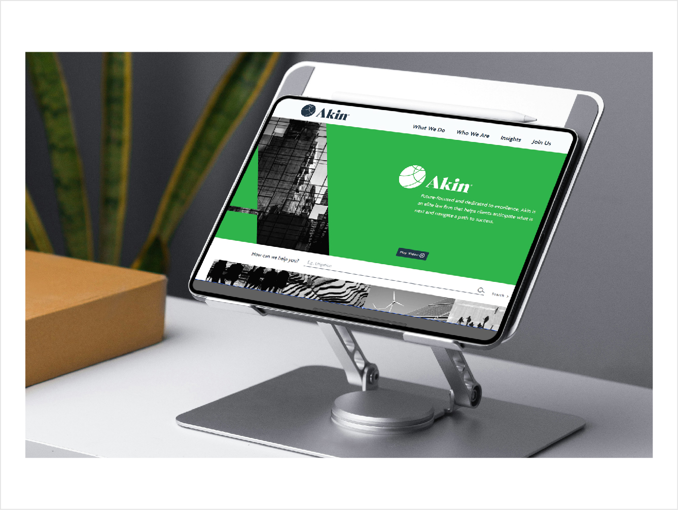 Akin webpage mock-up