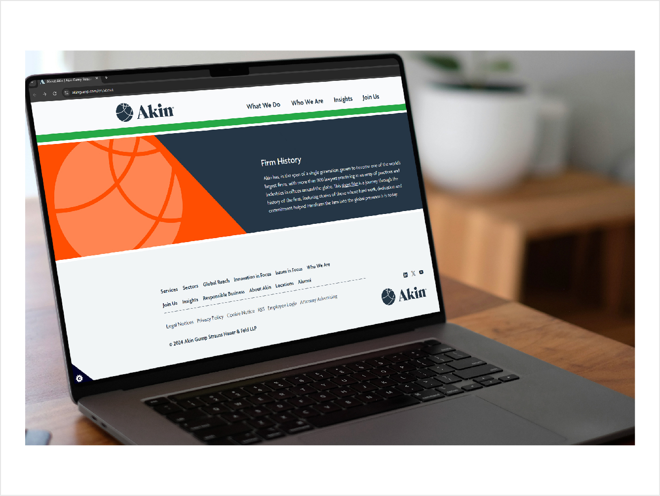 Akin webpage mock-up